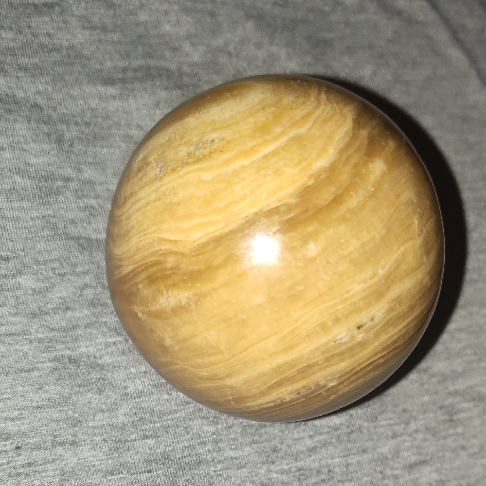 Polished Tan Stone Sphere